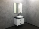Зеркало со шкафом Comforty Амстердам 75 00004144209 Белый глянец МДФ / ЛДСП, стекло