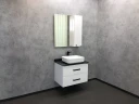 Зеркало со шкафом Comforty Амстердам 75 00004144209 Белый глянец МДФ / ЛДСП, стекло