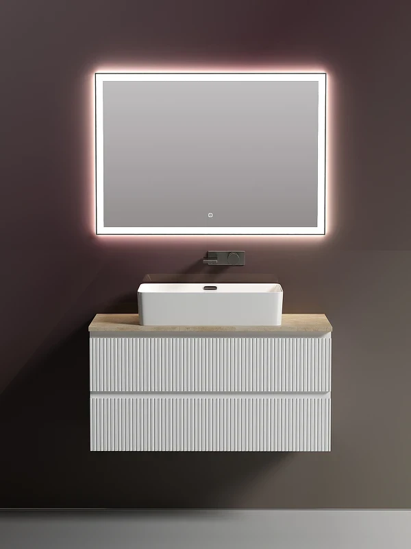 Тумба под раковину Sancos Snob T 100 SNT100W подвесная Bianco МДФ / ЛДСП