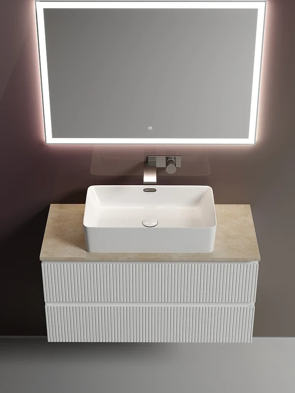 Тумба под раковину Sancos Snob T 100 SNT100W подвесная Bianco МДФ / ЛДСП