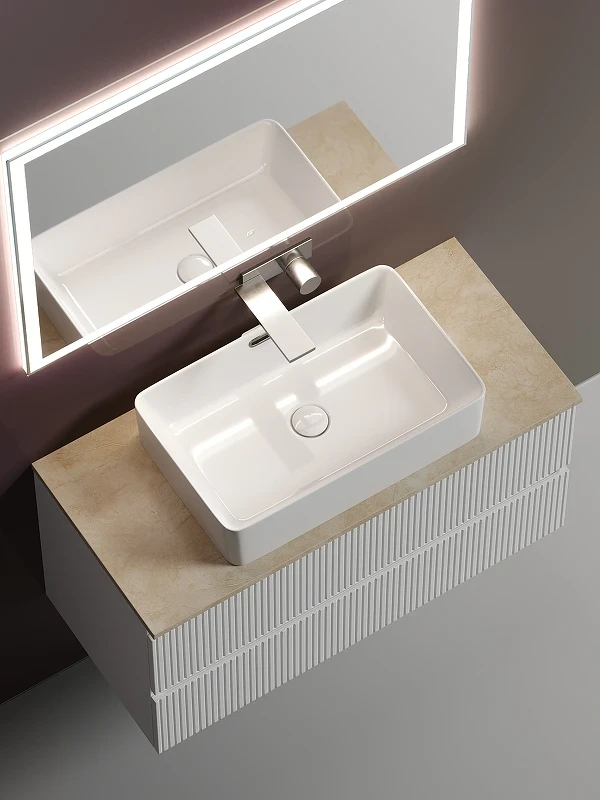 Тумба под раковину Sancos Snob T 100 SNT100W подвесная Bianco МДФ / ЛДСП