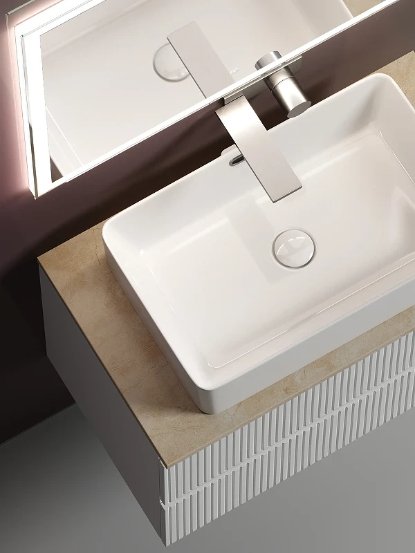 Тумба под раковину Sancos Snob T 100 SNT100W подвесная Bianco МДФ / ЛДСП