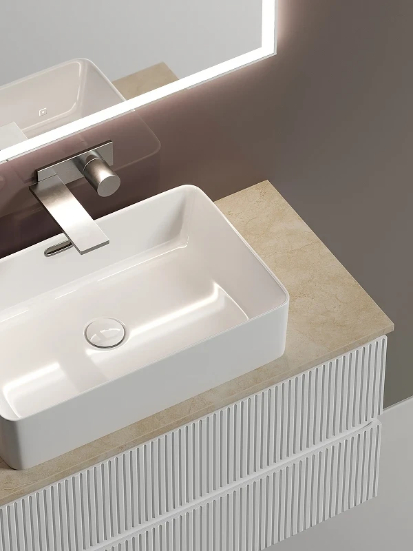Тумба под раковину Sancos Snob T 100 SNT100W подвесная Bianco МДФ / ЛДСП