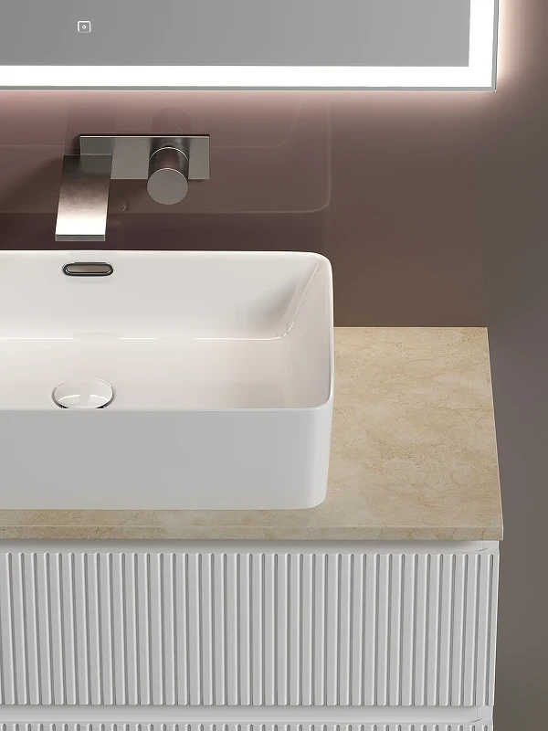 Тумба под раковину Sancos Snob T 100 SNT100W подвесная Bianco МДФ / ЛДСП