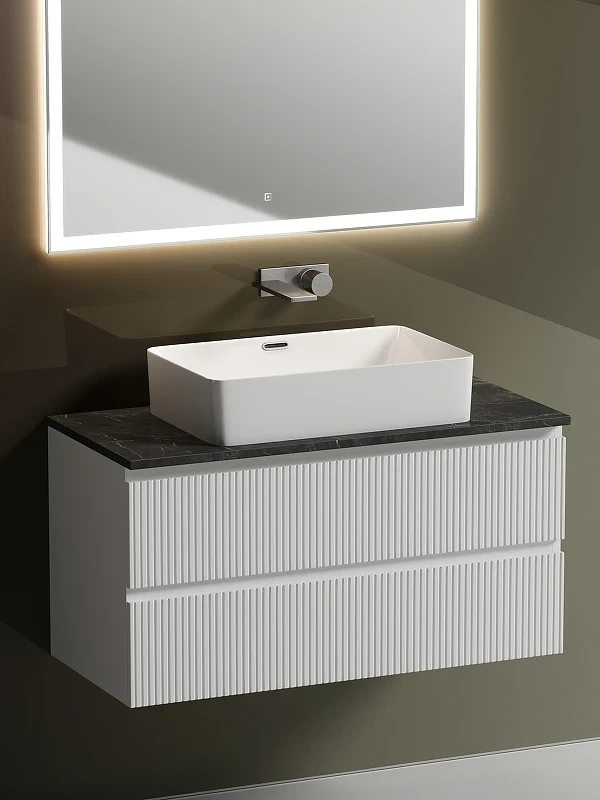 Тумба под раковину Sancos Snob T 100 SNT100W подвесная Bianco МДФ / ЛДСП