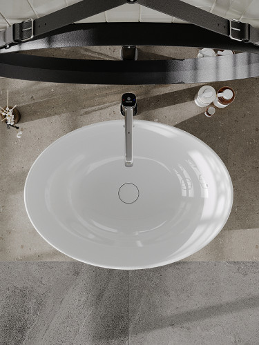 Раковина-чаша Orange 58 B08-585w Белая фаянс накладная