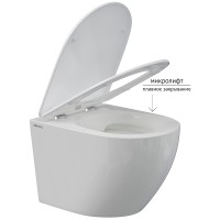 Унитаз Berges Okus Rimless 081127 подвесной с сиденьем Микролифт фарфор подвесной