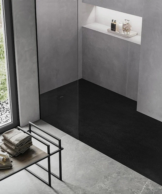 Душевой поддон из искусственного камня Starohome Cosmo 140х80 15396595 Black Matt