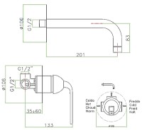Смеситель для раковины Fiore Koko 87CR7535