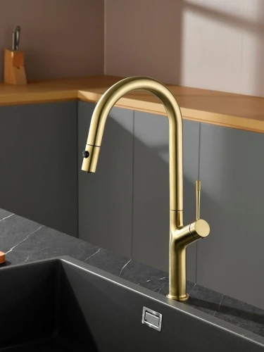 Смеситель для кухни AQUAme Cucina AQM9905BG цвет Шлифованное золото