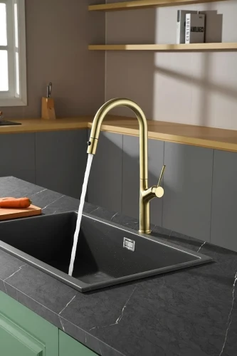 Смеситель для кухни AQUAme Cucina AQM9905BG цвет Шлифованное золото