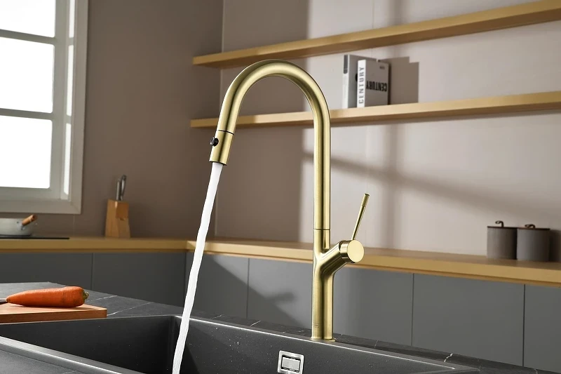 Смеситель для кухни AQUAme Cucina AQM9905BG цвет Шлифованное золото
