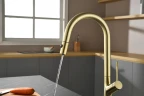 Смеситель для кухни AQUAme Cucina AQM9905BG цвет Шлифованное золото