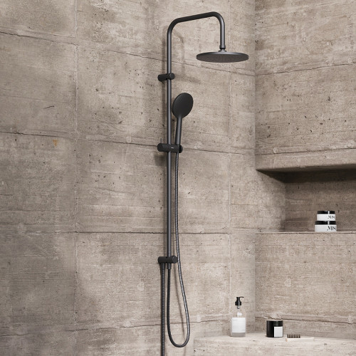 Душевая система Damixa Jupiter 977000300 Черная матовая нержавеющая сталь на стену