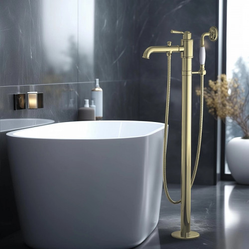 Смеситель для ванны Aquatek Классик AQ1545PG Полированное золото латунь на пол