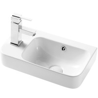 Раковина WeltWasser Aisbach 5117 L 45 10000003970 Белый глянец фаянс подвесная