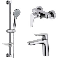 Комплект смесителей Aquatek Бетта AQ1131CR Хром латунь