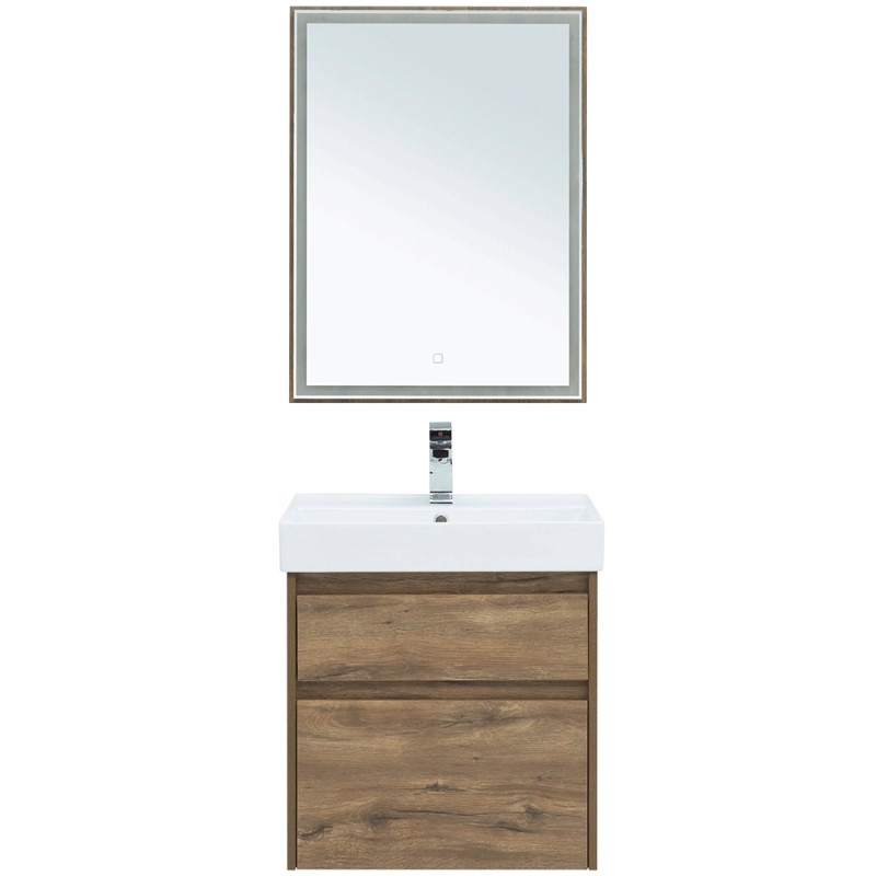 Тумба под раковину Aquanet Nova Lite 60 249512 подвесная Дуб рустикальный МДФ / ЛДСП