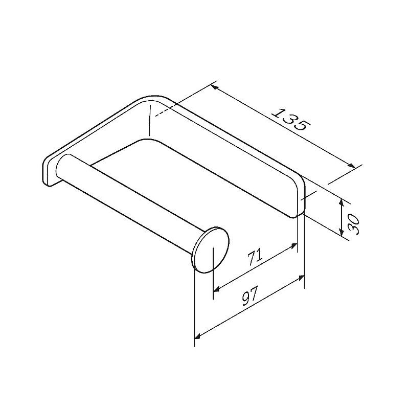 Держатель туалетной бумаги AM.PM Inspire V2.0 A50A34122 Черный матовый