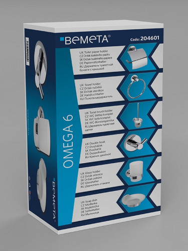 Набор аксессуаров для ванной Bemeta Omega 6 204601 Хром