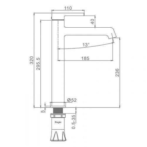 Смеситель для раковины Raglo R20.15.08 цвет Белый