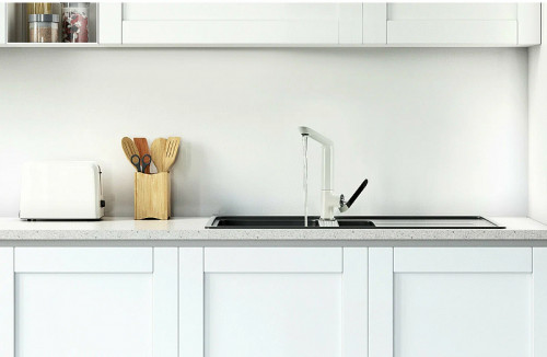 Смеситель для кухни Lemark Melange LM4905CW Белый Хром латунь