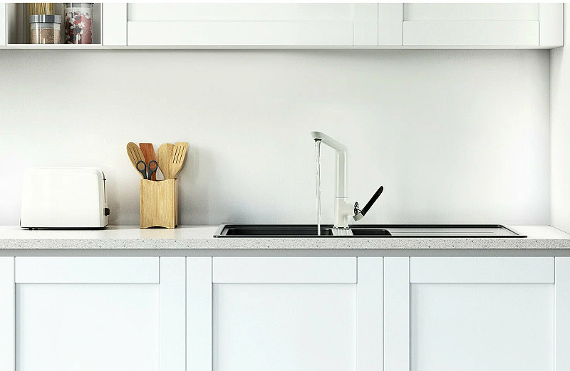 Смеситель для кухни Lemark Melange LM4905CW Белый Хром латунь