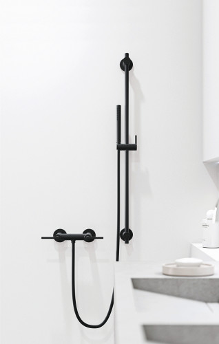 Душевой гарнитур Kludi Nova Fonte 2084039-15 Черный латунь на стену
