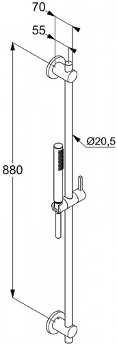 Душевой гарнитур Kludi Nova Fonte 2084039-15 Черный латунь на стену