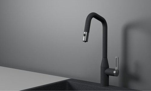 Смеситель для кухни Granula 8171 цвет Графит