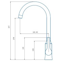 Смеситель для кухни Haiba HB70652-7 Черный матовый латунь однорычажный