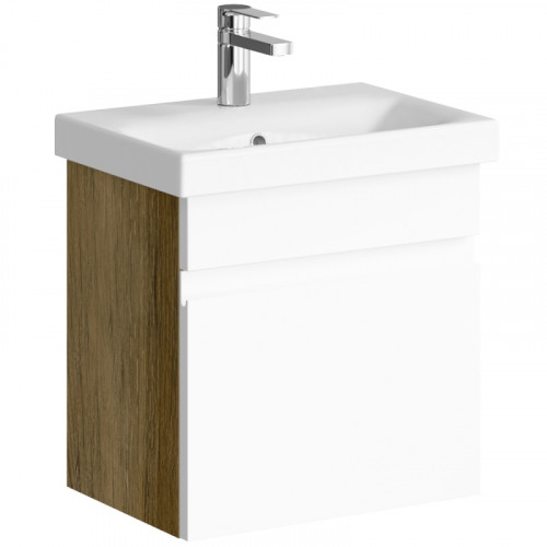 Тумба под раковину Aqwella Smart 50 SRT0105DB подвесная Дуб балтийский МДФ / ЛДСП