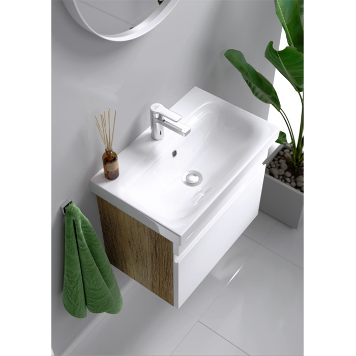 Тумба под раковину Aqwella Smart 50 SRT0105DB подвесная Дуб балтийский МДФ / ЛДСП