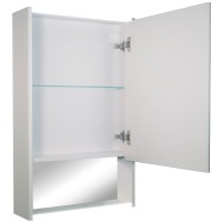 Зеркальный шкаф Reflection Box 600х800 RF2422WH с подсветкой Белый матовый МДФ / ЛДСП, стекло
