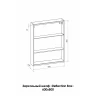 Зеркальный шкаф Reflection Box 600х800 RF2422WH с подсветкой Белый матовый МДФ / ЛДСП, стекло