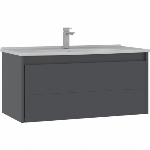 Тумба с раковиной Orka Likya 100 5002489 подвесная Антрацит матовый МДФ / ЛДСП