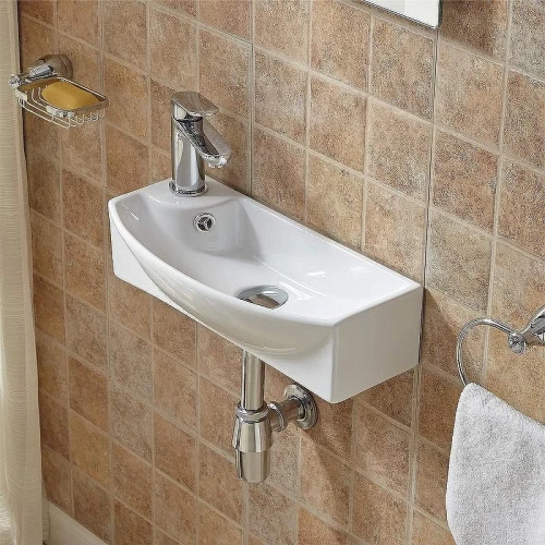 Раковина WeltWasser Aisbach 7946 GL-WT L 45 10000008694 Белая глянцевая