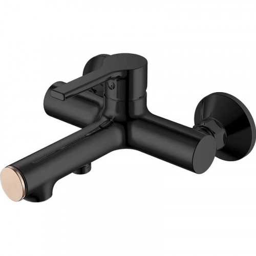 Смеситель для ванны Haiba HB60652-7 Черный матовый латунь на стену