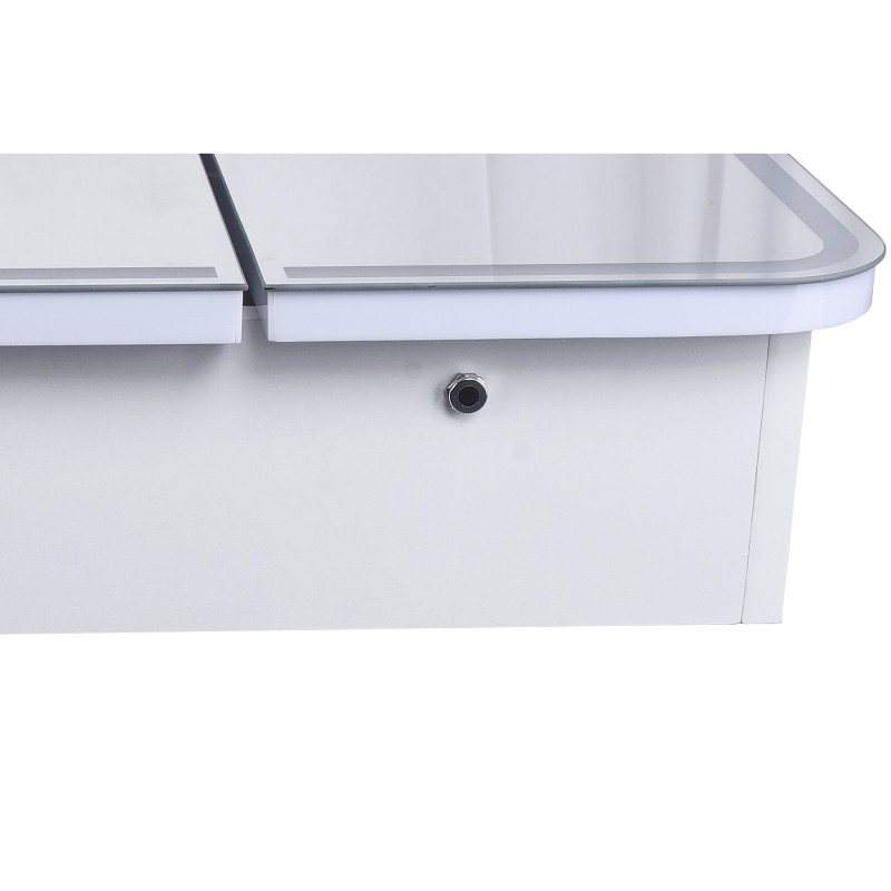 Зеркальный шкаф Style Line Каре 80 СС-00002276 с подсветкой и сенсором Белый МДФ / ЛДСП, стекло