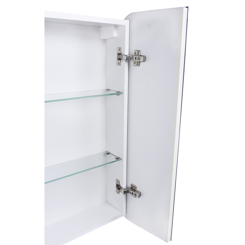 Зеркальный шкаф Style Line Каре 80 СС-00002276 с подсветкой и сенсором Белый МДФ / ЛДСП, стекло