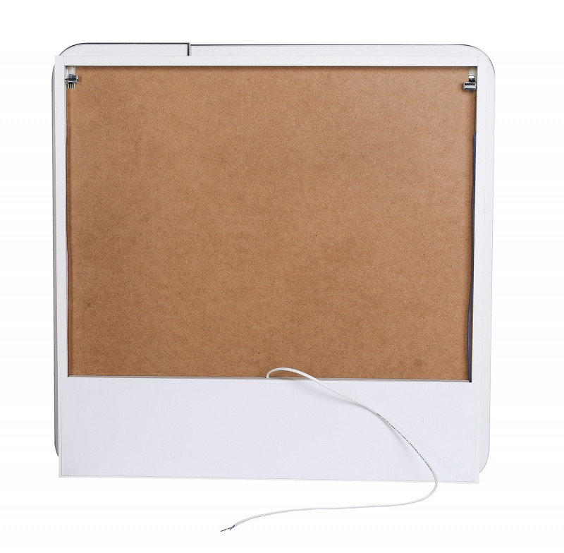 Зеркальный шкаф Style Line Каре 80 СС-00002276 с подсветкой и сенсором Белый МДФ / ЛДСП, стекло