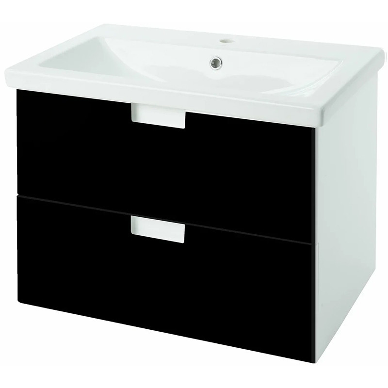 Тумба под раковину Bellezza Пегас 60 4630409270047 подвесная Черная МДФ / ЛДСП