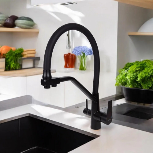 Смеситель для кухни Bond Smart B64-0488 цвет Черный матовый