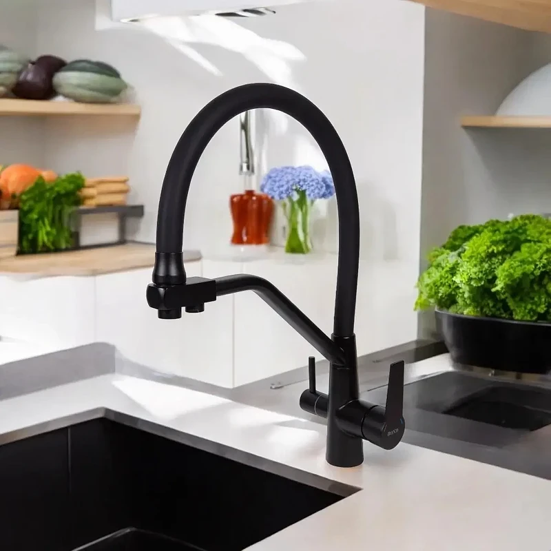 Смеситель для кухни Bond Smart B64-0488 цвет Черный матовый