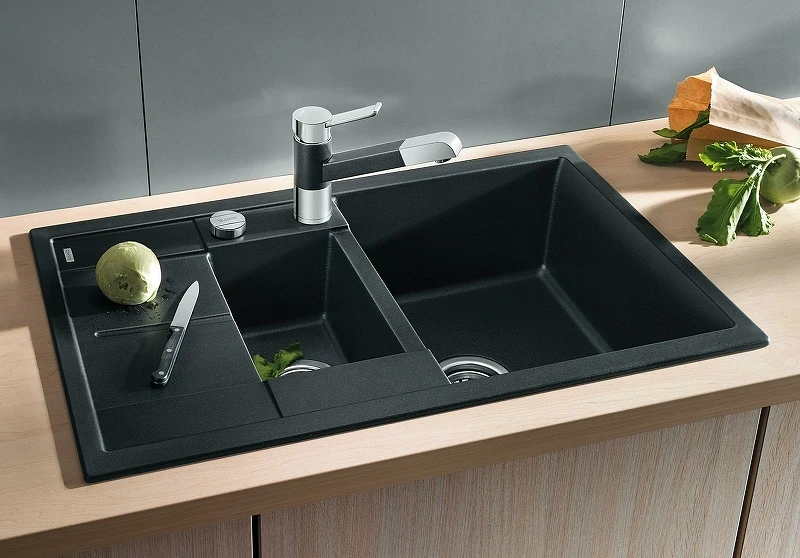 Кухонная мойка Blanco Metra 6 S Compact 513473 Антрацит искусственный камень (литьевой мрамор) встраиваемый