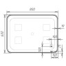 Зеркало VIANT Люксембург 80 VLUX8060-ZLED с подсветкой с бесконтактным выключателем стекло