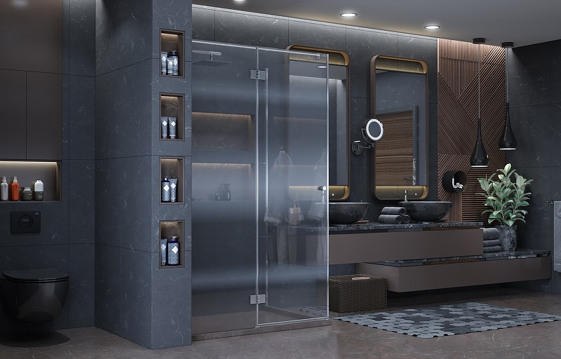 Душевой уголок Ambassador Diamond 120х90 12011108L профиль Хром стекло прозрачное