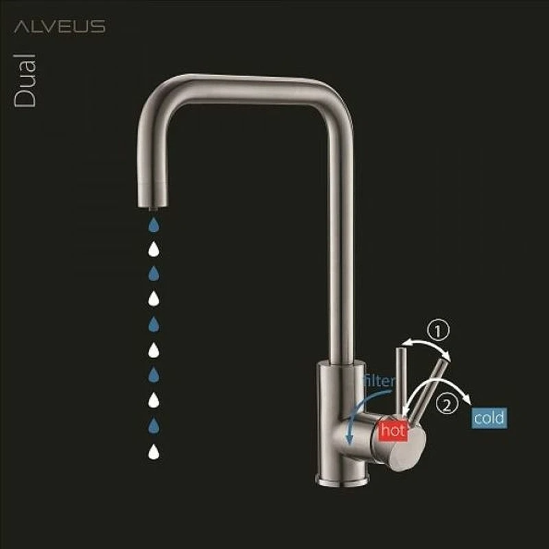 Смеситель для кухни Alveus Dual G11 Arctic 1139810 Белый латунь