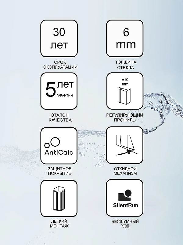 Душевой уголок Ravak Blix BLCP4-80 Sabina 80х80 3B240140Z1 профиль Белый стекло Transparent