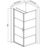 Душевой уголок AQUAme 80x80 L AQM5215-LH-8 профиль Черный матовый стекло прозрачное